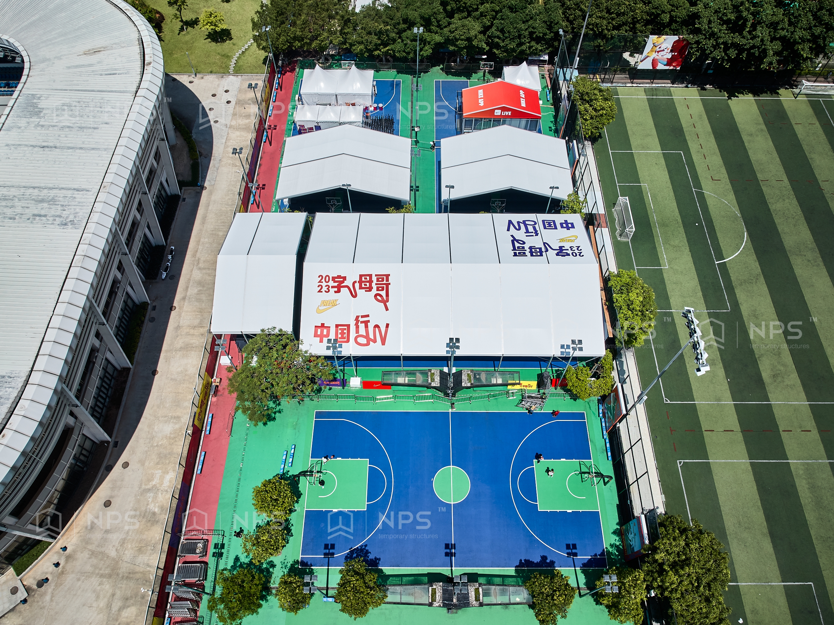2023NBA字母哥中国行，NPS奈柏可移动建筑为其提供高品质体育篷房-都市魅力网